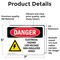 Signmission Electrical Hazard Low Voltage Danger Sign, Vinyl Decal, 7in W x 5in L, 2PK OS-2PACK-DS-D-57-L-2312 - alternate 5